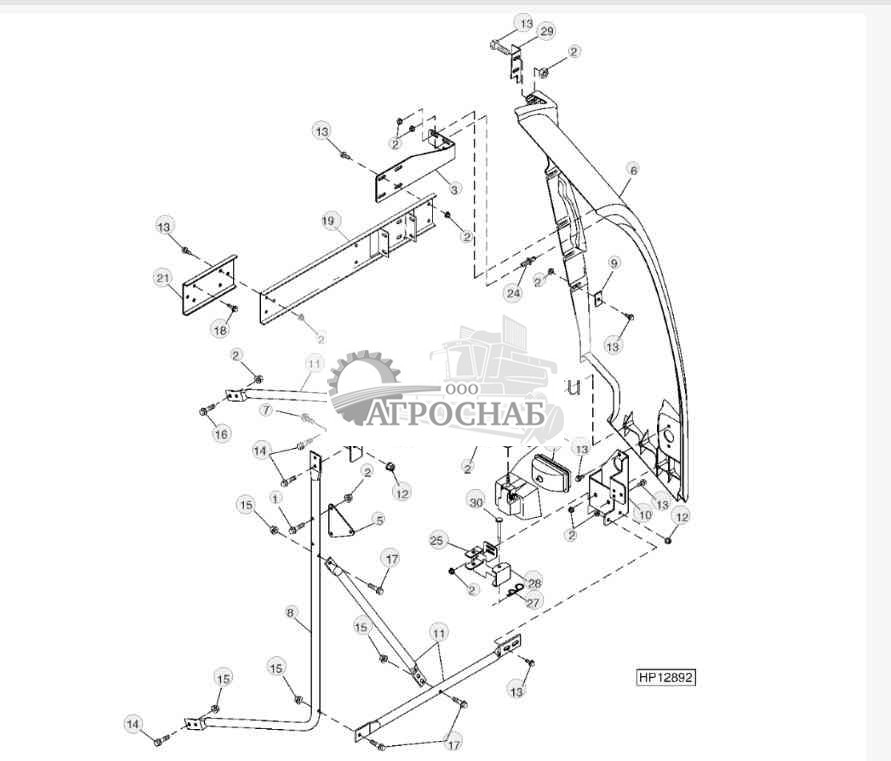 Left Rear Corner Panel and Rear Lamp Assembly 
